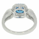 Sterling Silver Semi Mount Ring Setting Cushion Cu 7x7mm Halo Split Shank - Syzjewelry